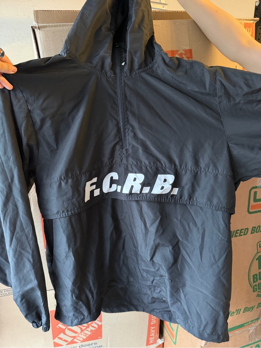 Men's Black Hooded Windbreaker Jacket